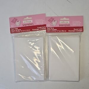 White Valentine's Day Card Set